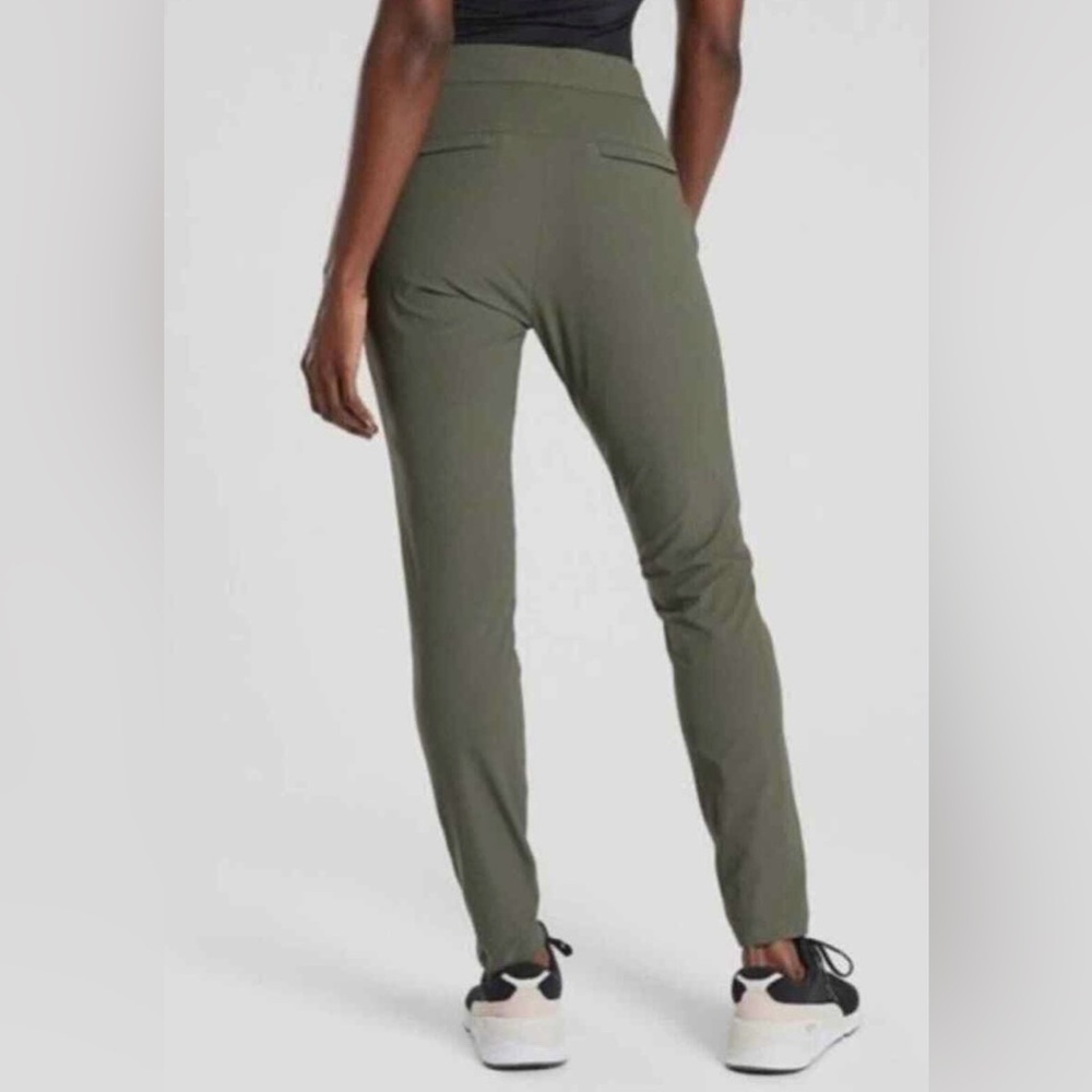 Athleta Wander Stash Skinny Pants in dark green, size 10 - Picture 5 of 5